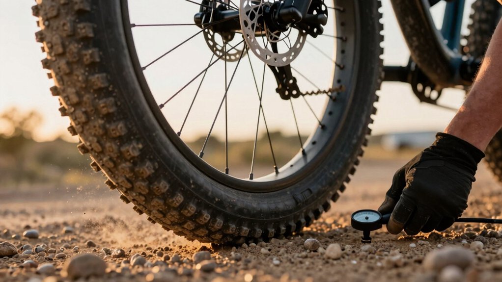 fat bike tire pressure trails